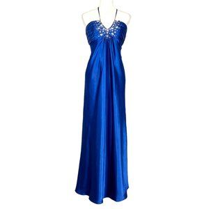 Niki Livas for Alfred Angelo Disney Prom Dress Blue Maxi Formal Gown size 6
